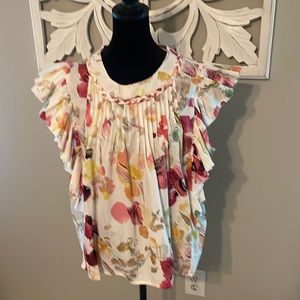 Fairhope floral top. Size Large